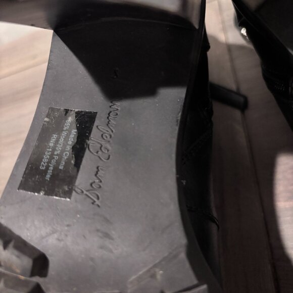 Sam Edelman Stacked Heel Black Leather Boot - Picture 10 of 10